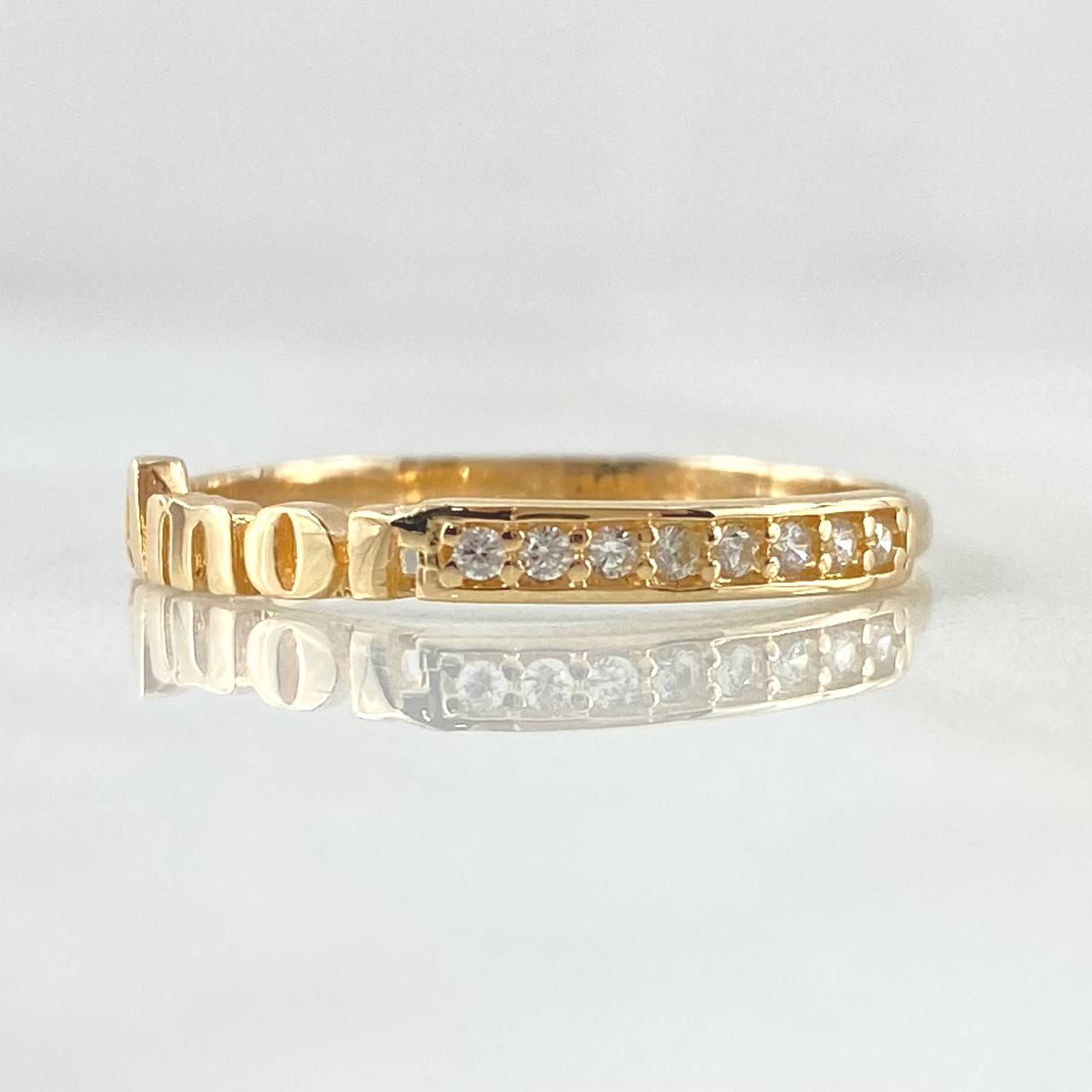 Anillo Amor 1.55gr / T8 / Oro 18K ©