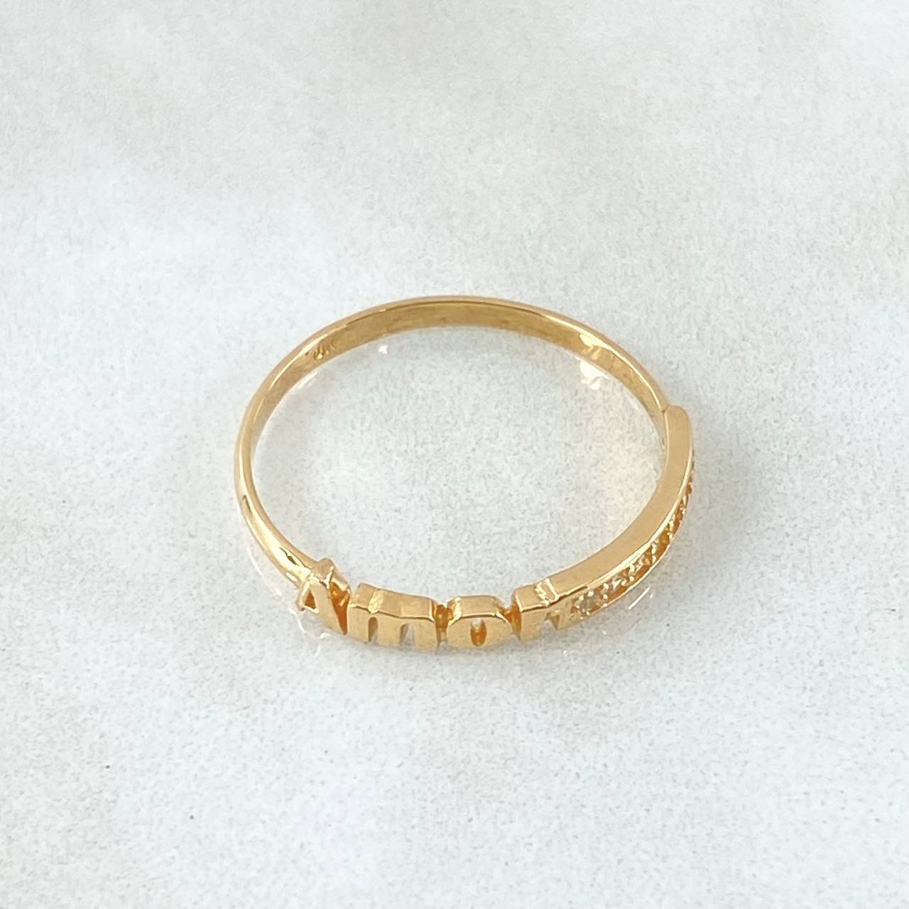 Anillo Amor 1.55gr / T8 / Oro 18K ©
