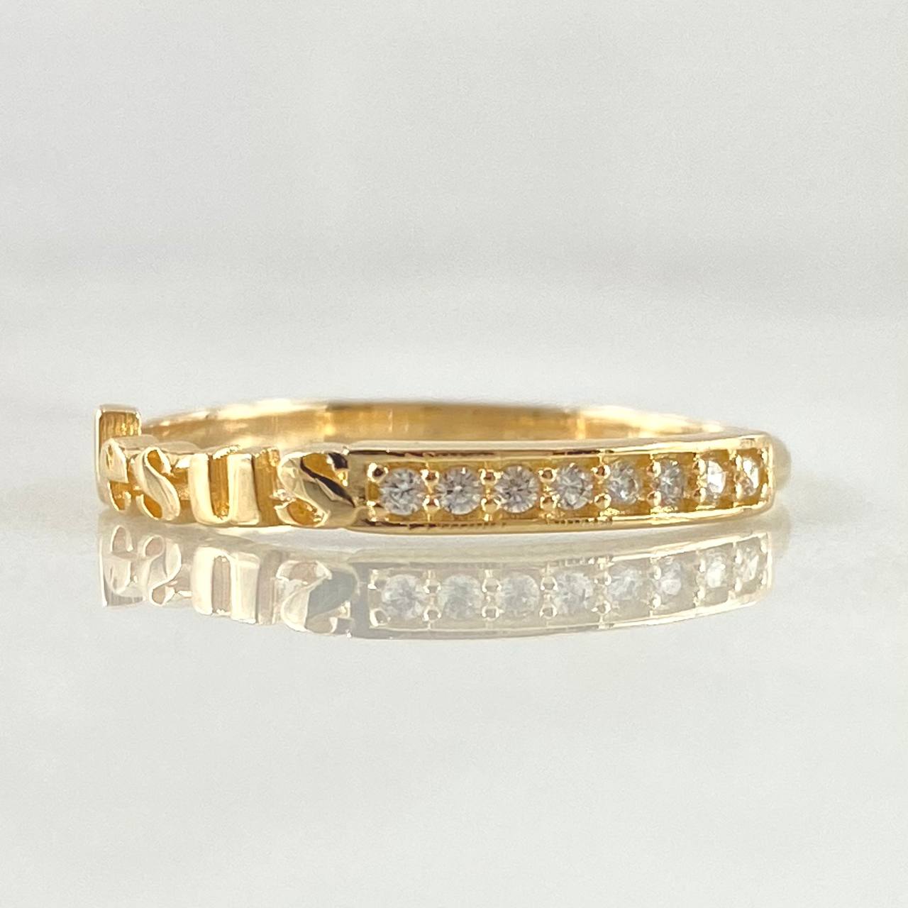 Jesus Ring 1.45gr / Size 5 1/4 / 18K Gold