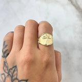 Anillo Libelula Minimalista 1.8gr / T6 1/2 / Oro 18K ©