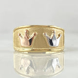 Crown Ring 1.6gr / Size 8 / 18K Gold