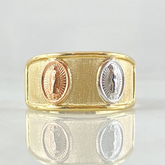 Virgin Guadalupe Ring 1.65gr / Size 8 1/2 / 18K Gold *