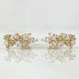 Set Espiga Seguida - Topos 1.2cm - Dije 2cm - Anillo T7 1/4 6.1 Circones Blancos  Nac.Esp. Oro 18K ©