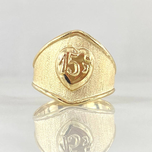 Anillo Corazon 15s 2.1gr / T9 / Oro 18K -