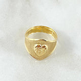 Anillo Corazon 15s 2.1gr / T9 / Oro 18K -