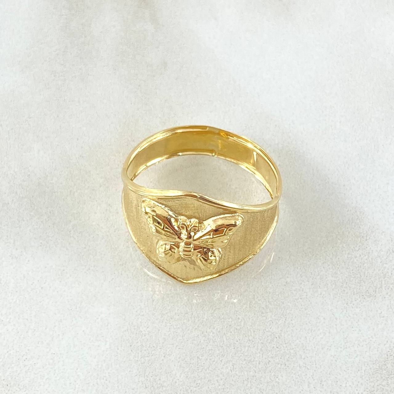 Butterfly Ring 2.3gr / Size 7 1/4 / 18K Gold -