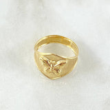 Butterfly Ring 2.3gr / Size 7 1/4 / 18K Gold -