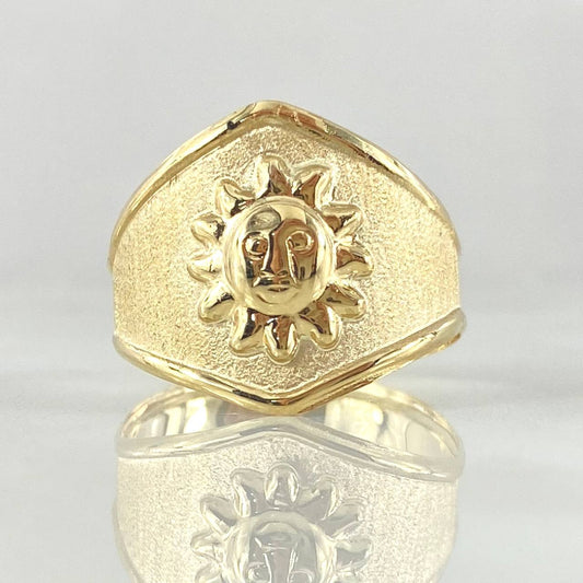 Sun Ring 1.65gr / Size 6 1/4 / 18K Gold