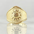 Sun Ring 1.8gr / Size 8 3/4 / 18K Gold