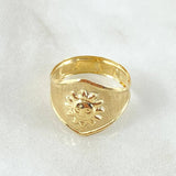 Sun Ring 1.65gr / Size 6 1/4 / 18K Gold