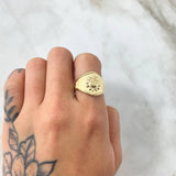 Sun Ring 1.8gr / Size 8 3/4 / 18K Gold