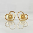 Stud Earrings Heart Silhouette 0.8gr / 18K Gold *