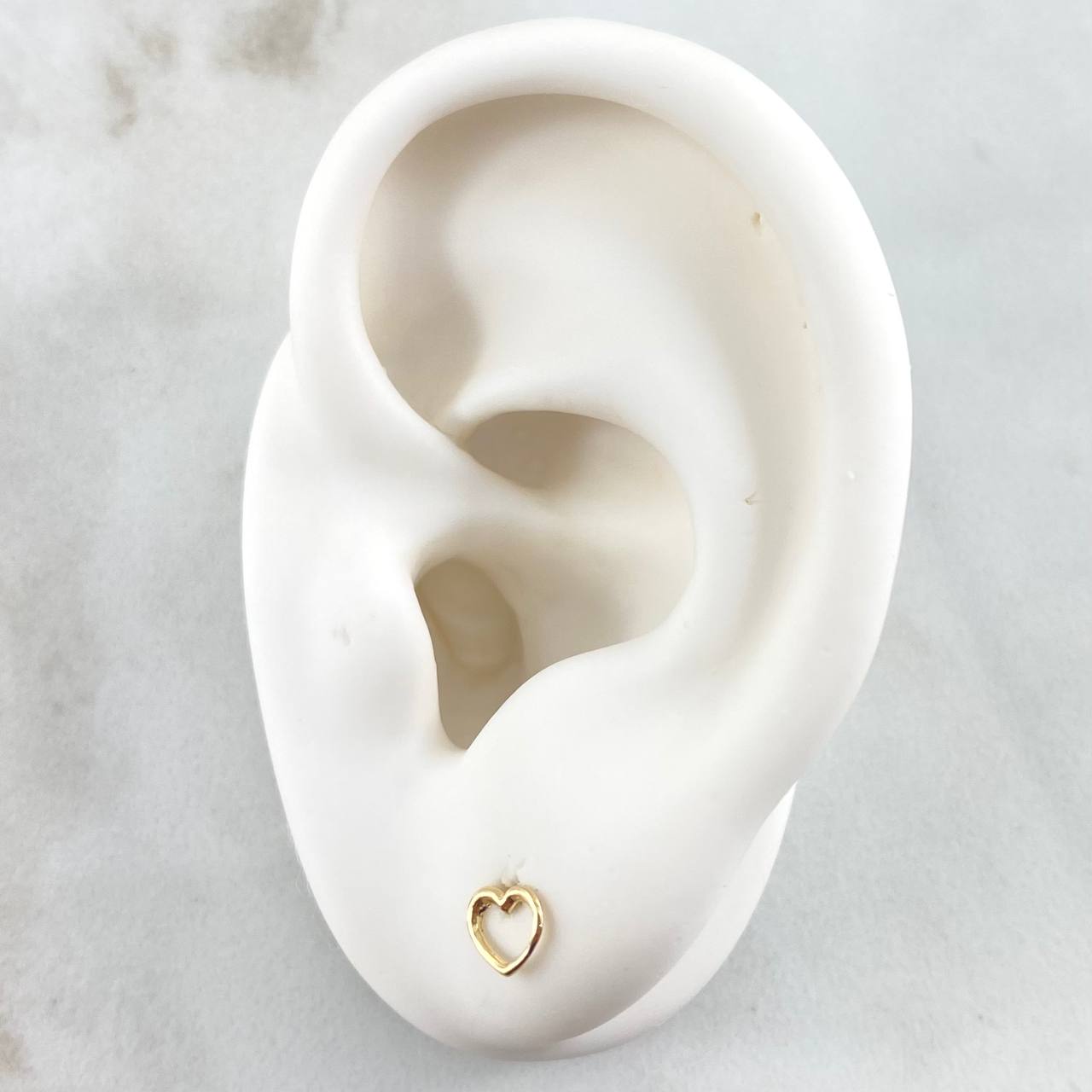 Stud Earrings Heart Silhouette 0.5gr / 18K Gold