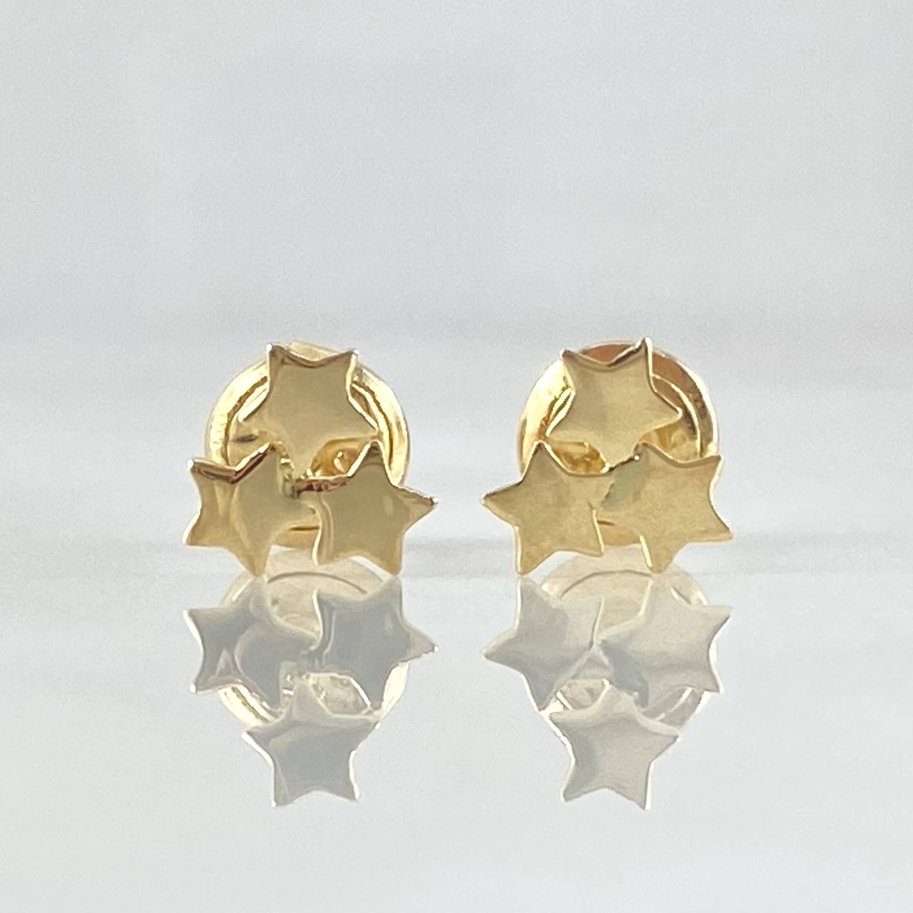 Stud Earrings Trio Stars 0.6gr / 18K Gold *