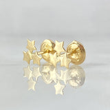 Stud Earrings Trio Stars 0.6gr / 18K Gold *