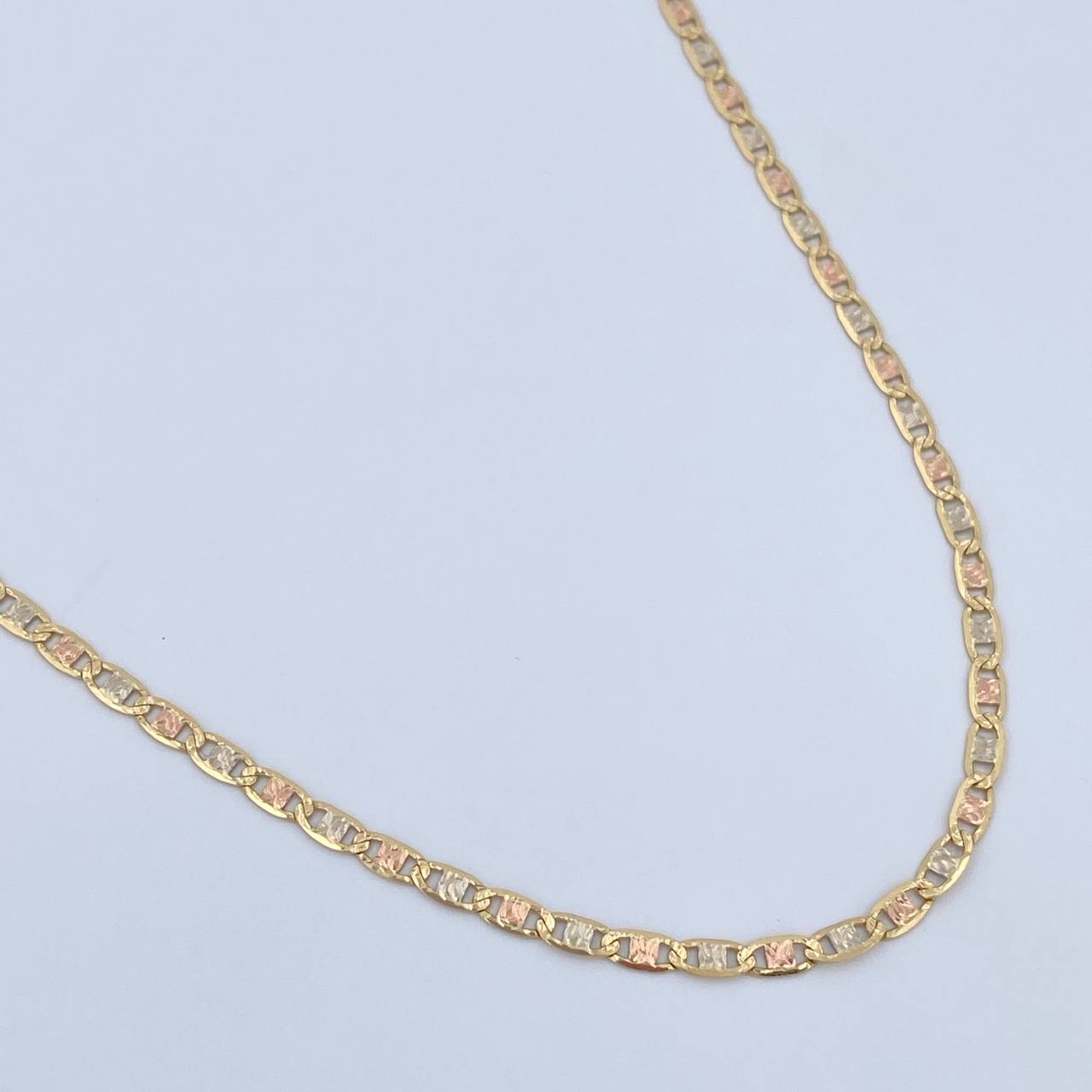 Flat Mariner Chain 4.35gr / 23.6in / +3 18K Gold &