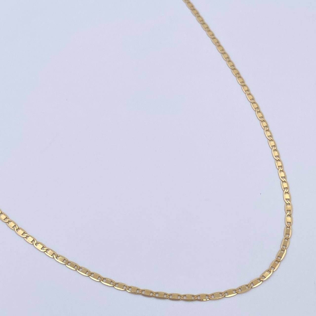 Cadena Escalera Plana 2.2gr / 50cm / +3 Oro 18K &