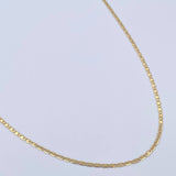 Cadena Escalera Plana 2.2gr / 50cm / +3 Oro 18K &