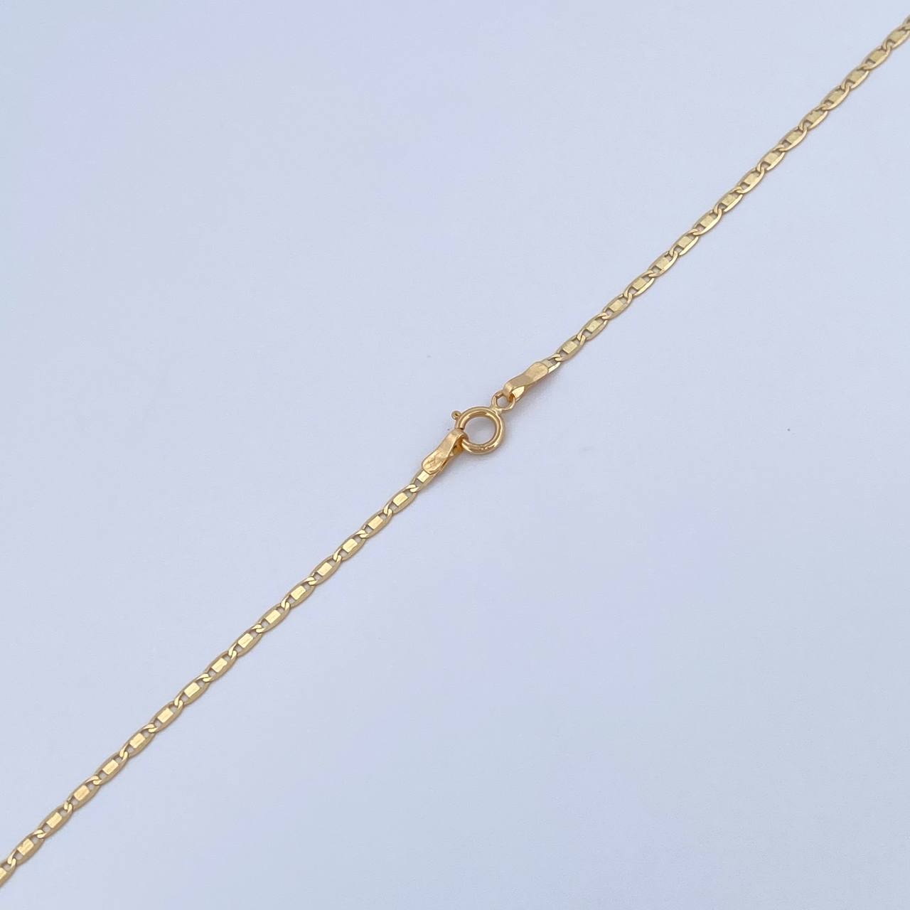 Cadena Escalera Plana 2.2gr / 50cm / +3 Oro 18K &