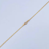 Cadena Escalera Plana 2.15gr / 50cm / +3 Oro 18K &