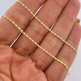Cadena Escalera Plana 2.15gr / 50cm / +3 Oro 18K &