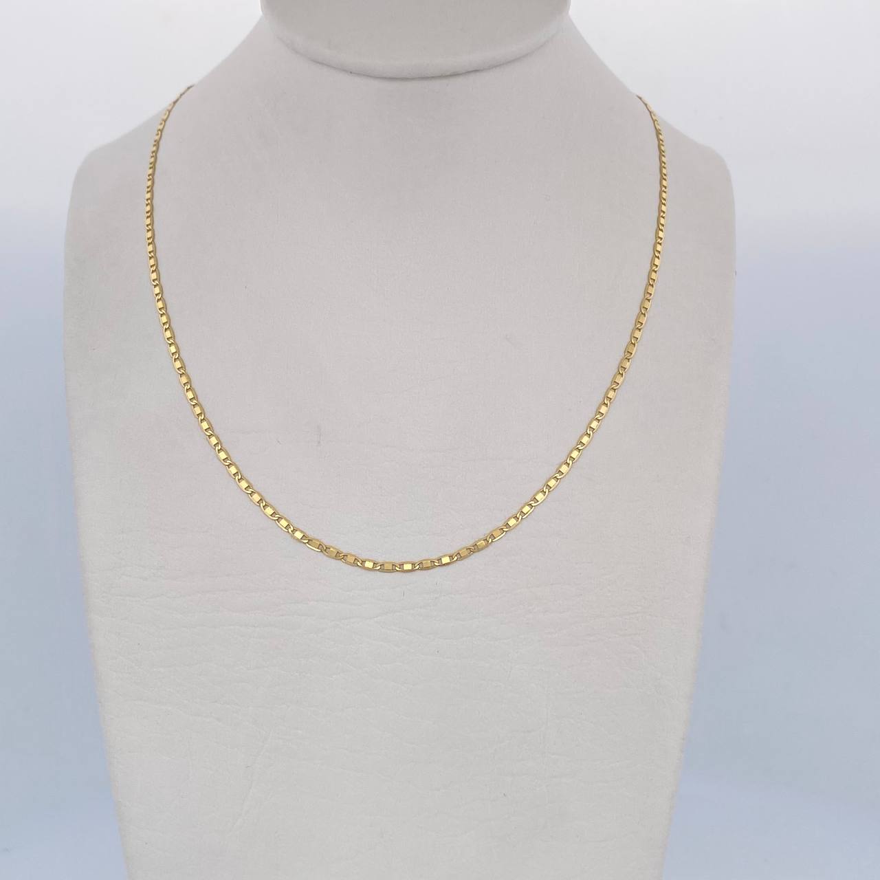 Cadena Escalera Plana 2.15gr / 50cm / +3 Oro 18K &