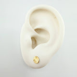Topos Circulo Plano Diamantado 0.55g / in / 6.25mm Oro Amarillo 18K
