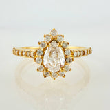Halo Drop Ring 2.4gr / T6 1/2 / Yellow Gold 18K ©