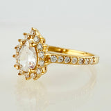 Anillo Halo Gota 2.35gr / T5 3/4 / Oro Amarillo 18K ©