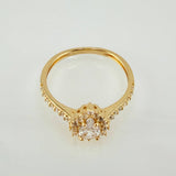 Halo Drop Ring 2.4gr / T6 1/2 / Yellow Gold 18K ©