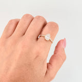 Halo Drop Ring 2.4gr / T6 1/2 / Yellow Gold 18K ©