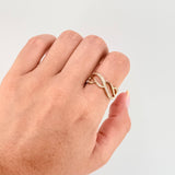 Anillo Carriles Entrelazados 3.2gr / T8 1/4 / Oro Amarillo 18K ©