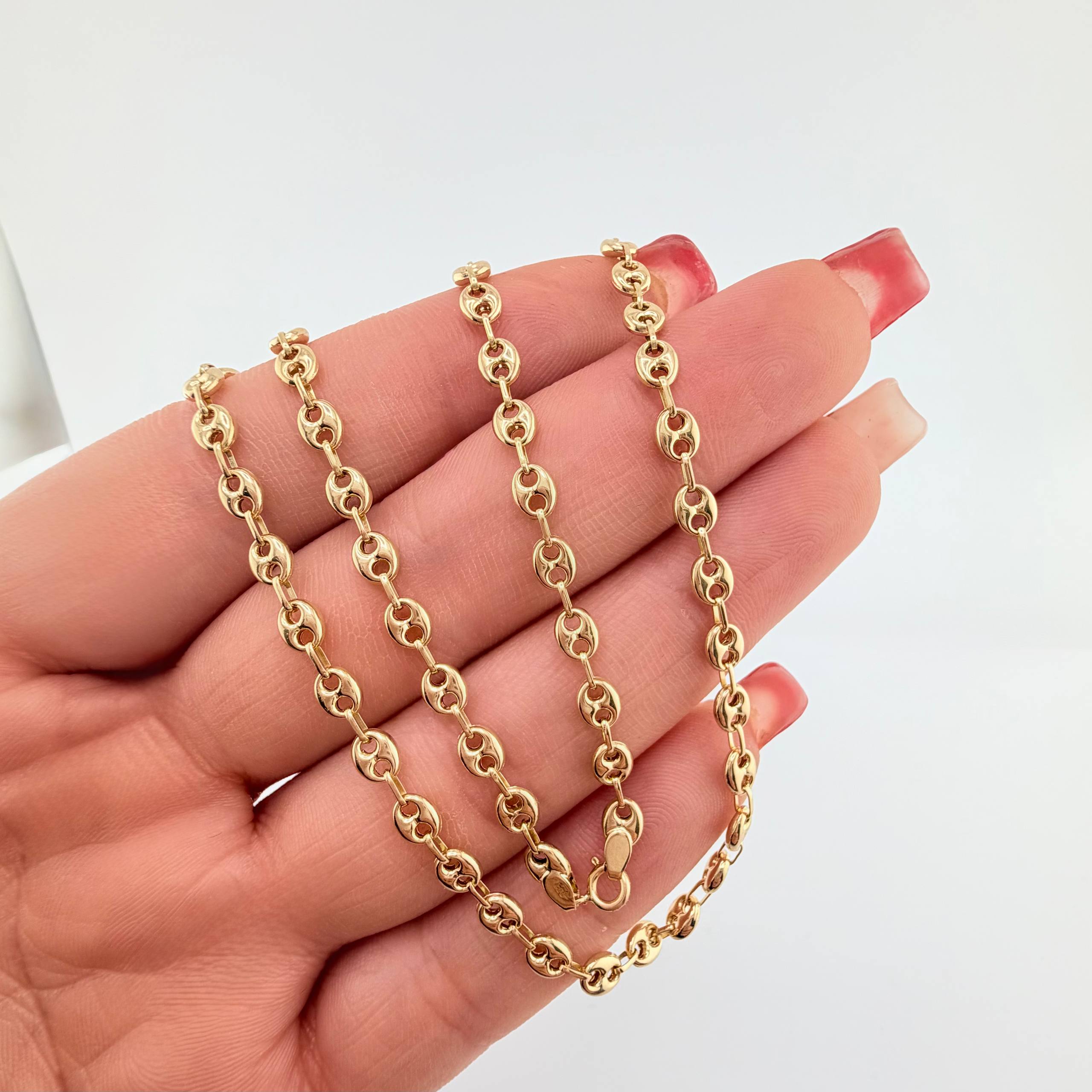 Cadena GC 7gr / 25 1/2 in / 3.7mm Oro Amarillo 18K