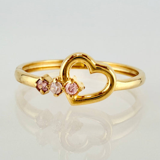 Anillo Corazón 1.15gr / T5 3/4 / Oro Amarillo 18K ©