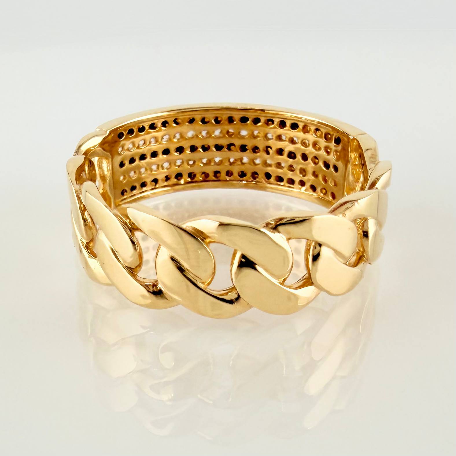 Anillo Cubano Parcial 5.95gr / T9 1/2 / Oro Amarillo 18K *