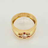 Anillo Solaris Incrustado 7.1gr / T10 / Oro Amarillo 18K *