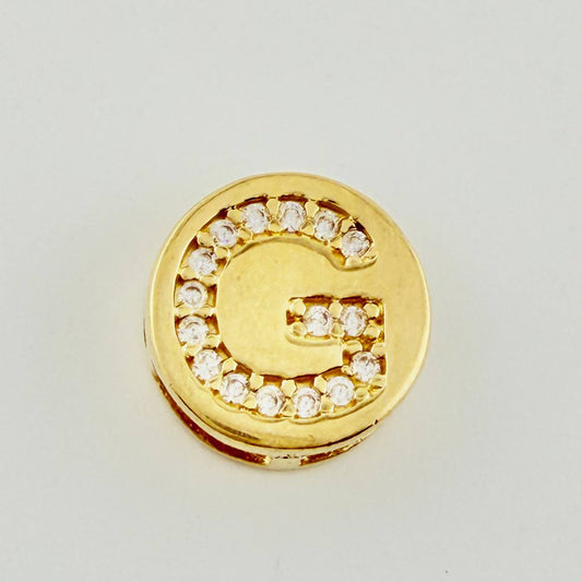 Dije Herraje Letra G 1.35gr / 1/2 in / Oro Amarillo 18K