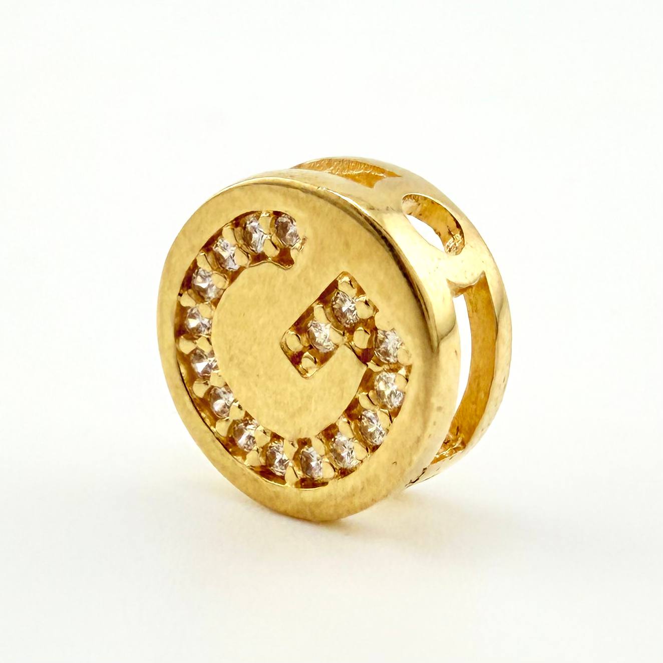 Dije Herraje Letra G 1.35gr / 1/2 in / Oro Amarillo 18K