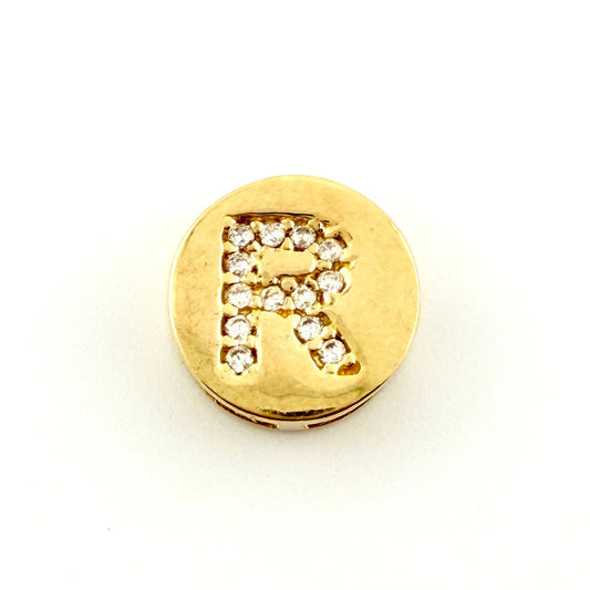 Dije Herraje Letra R 1.45gr / 1/2 in / Oro Amarillo 18K
