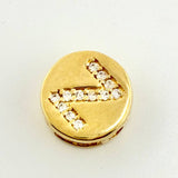 Dije Herraje Letra Z 1.3gr / 1/2 in / Oro Amarillo 18K