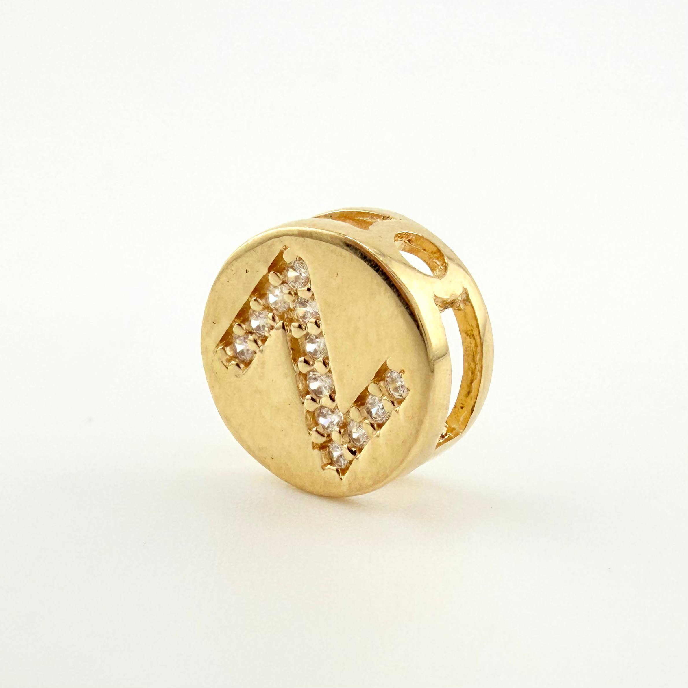 Dije Herraje Letra Z 1.35gr / 1/2 in / Oro Amarillo 18K