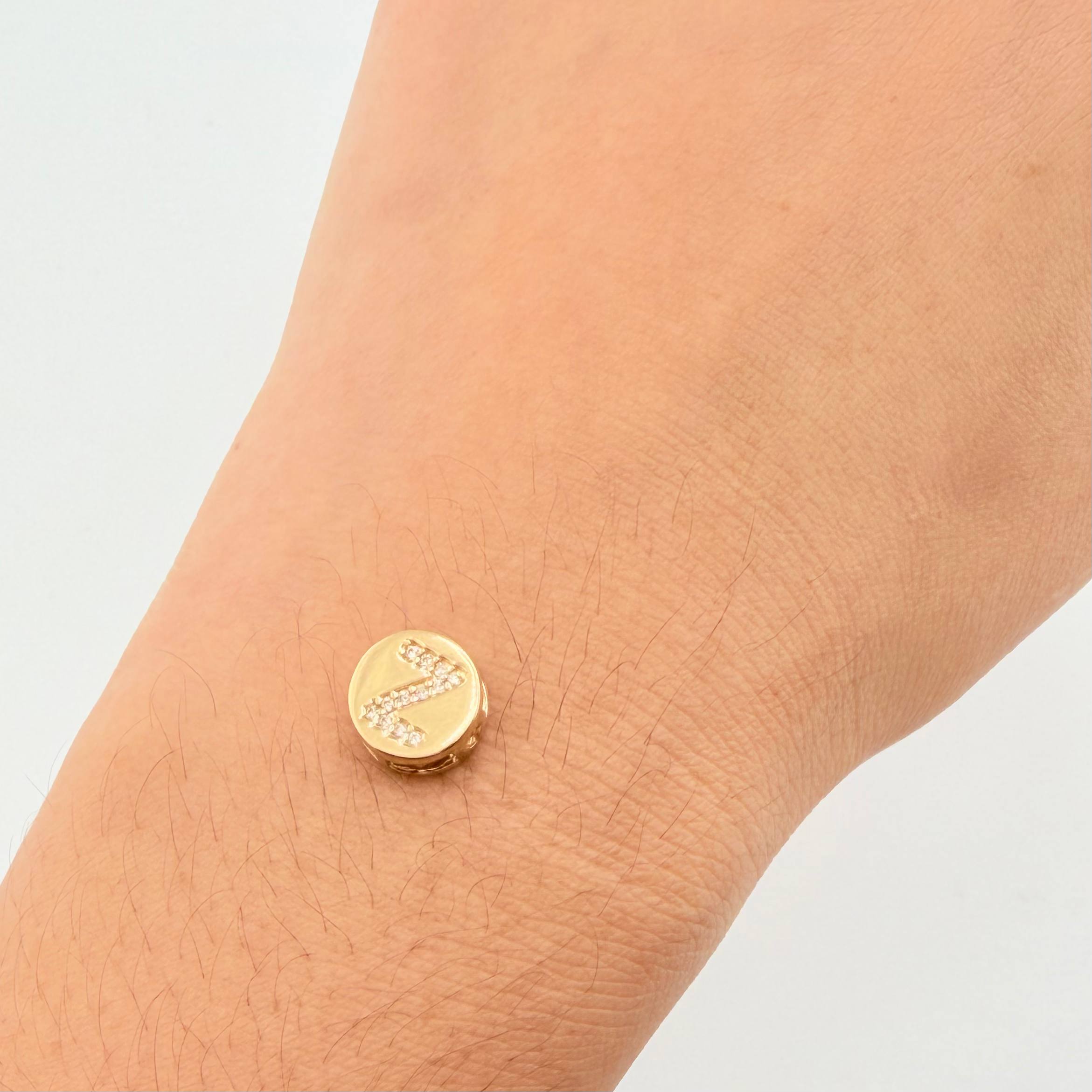 Dije Herraje Letra Z 1.4gr / 1/2 in / Oro Amarillo 18K ©