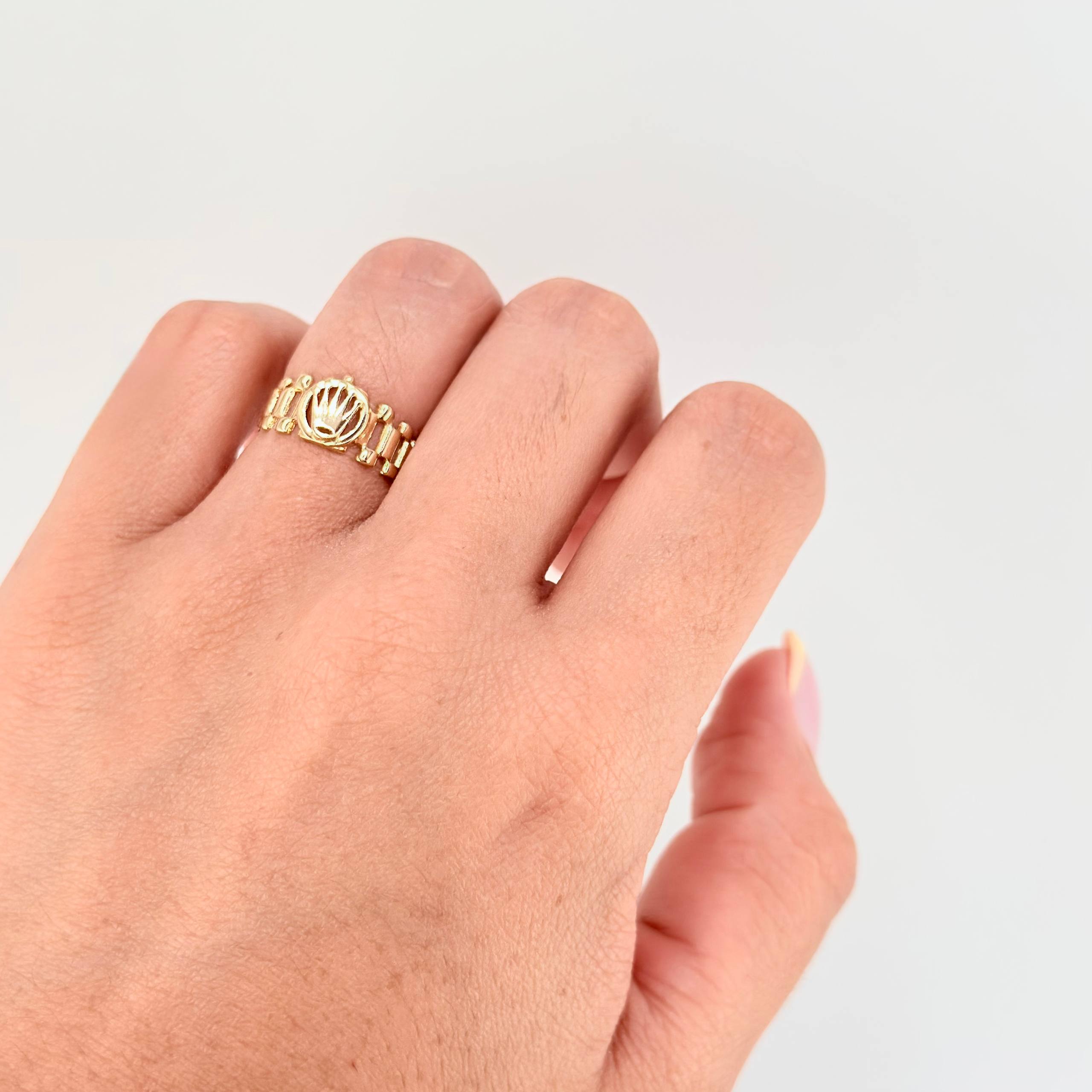 Crown Strap Ring 2.3g / T8 / 18K Yellow Gold