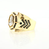 Anillo Rostro Jesus 11.45gr / T9 3/4 / Dos Oros Amarillo Blanco 18K ©