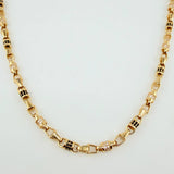 Rustic Dubai Chain 46.45gr / 25 1/2 in / 4mm Yellow Gold Nac.Esp. 18K *