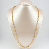 Rustic Dubai Chain 46.45gr / 25 1/2 in / 4mm Yellow Gold Nac.Esp. 18K *