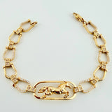 Pulso Caballo Herraduras 20gr / 8 3/4 in / 10mm Oro Amarillo Nac.Esp. 18K *