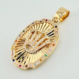 Dije Virge Guadalupe Doble Faz 17gr / 1 3/4 in / Oro Amarillo 18K *