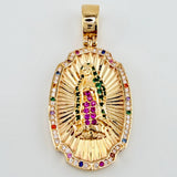 Dije Virge Guadalupe Doble Faz 17gr / 1 3/4 in / Oro Amarillo 18K *