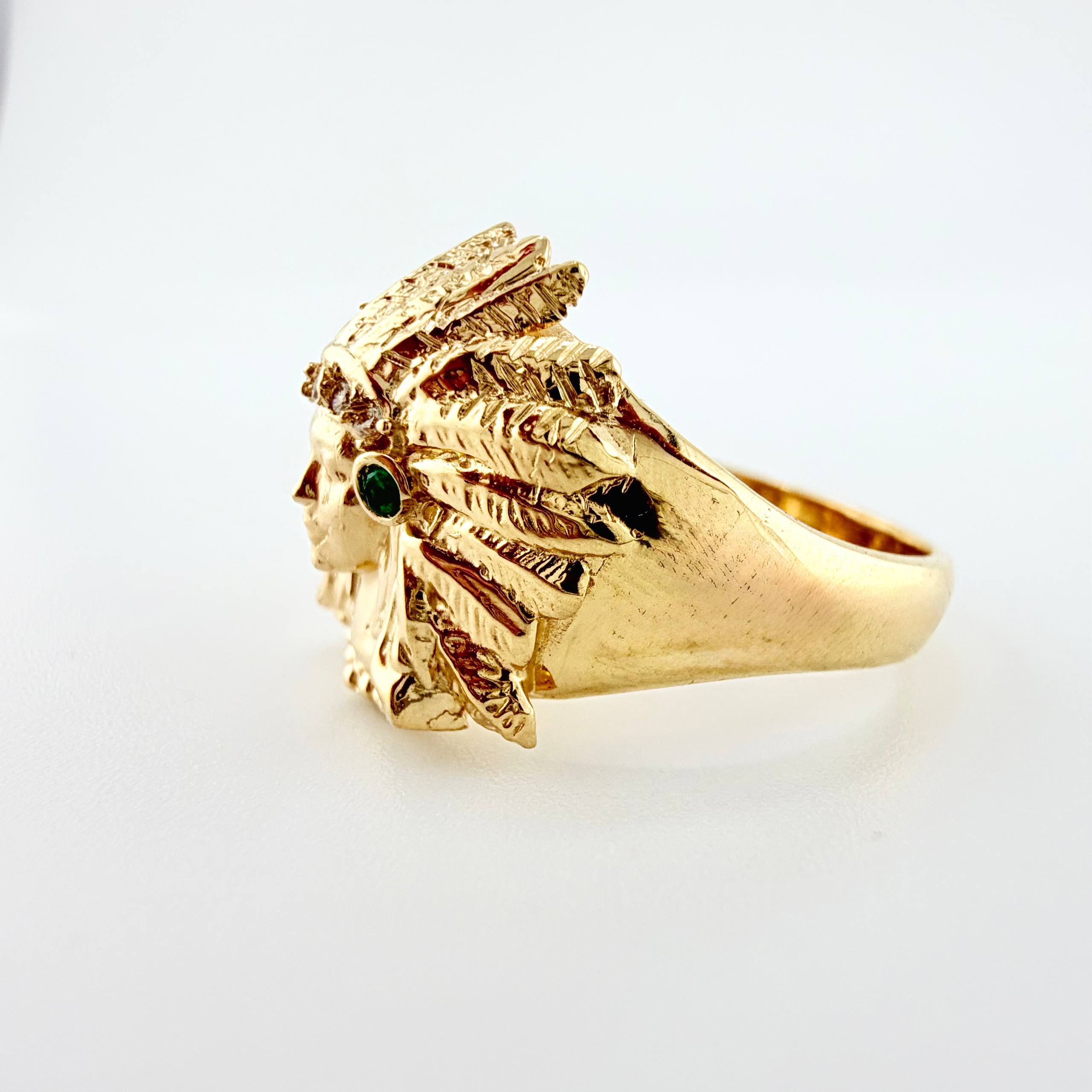 Indian Ring 6.05gr / T7 1/4 / 18K Yellow Gold ©